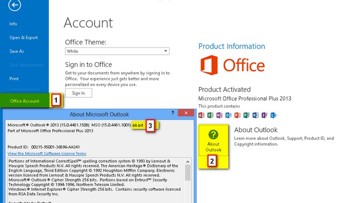 check microsoft office 32bit or 64bit